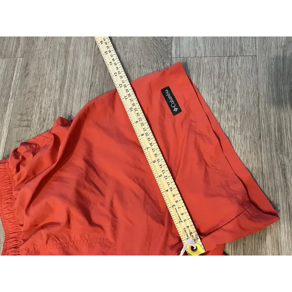 Columbia Men's Red Dri Fit shorts Size M Elastic Waist Mesh Lined 0015 - Picture 4 of 9